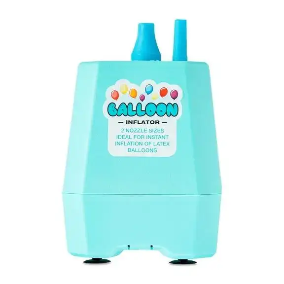 7" Blue Electric Balloon Inflator with Knotter, Way To Celebrate
