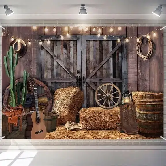 7X5ft Western Cowboy Backdrop Party Decorations