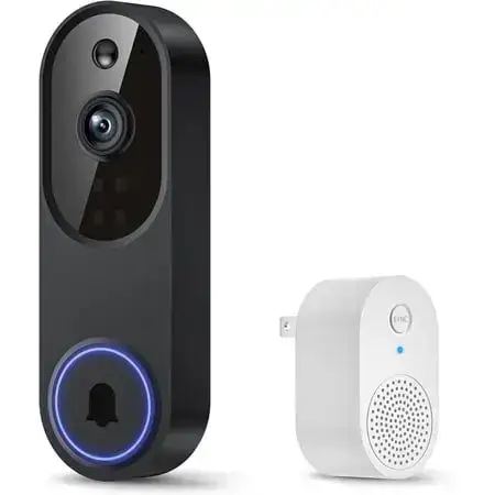 ADT Blu Doorbell Camera, 2K HDR Video with 180° View, Night Vision and Smart Detection, (Plan Required)