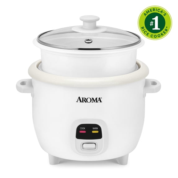 AROMA 6-Cup Rice Cooker & Food Steamer