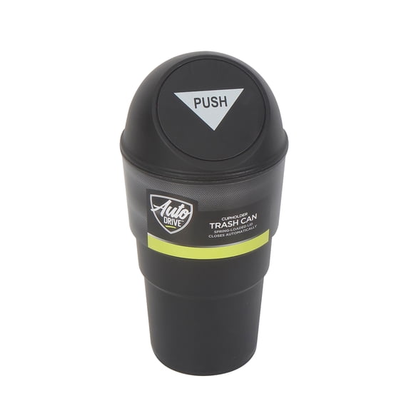 Auto Drive Universal Car, Truck, Van, and SUV Cup Holder Car Trash Can, Black