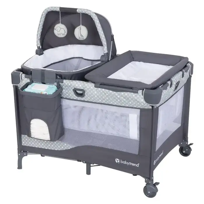 Baby Trend Nursery Den Playard with Snooze Pod and Flip Over Changer