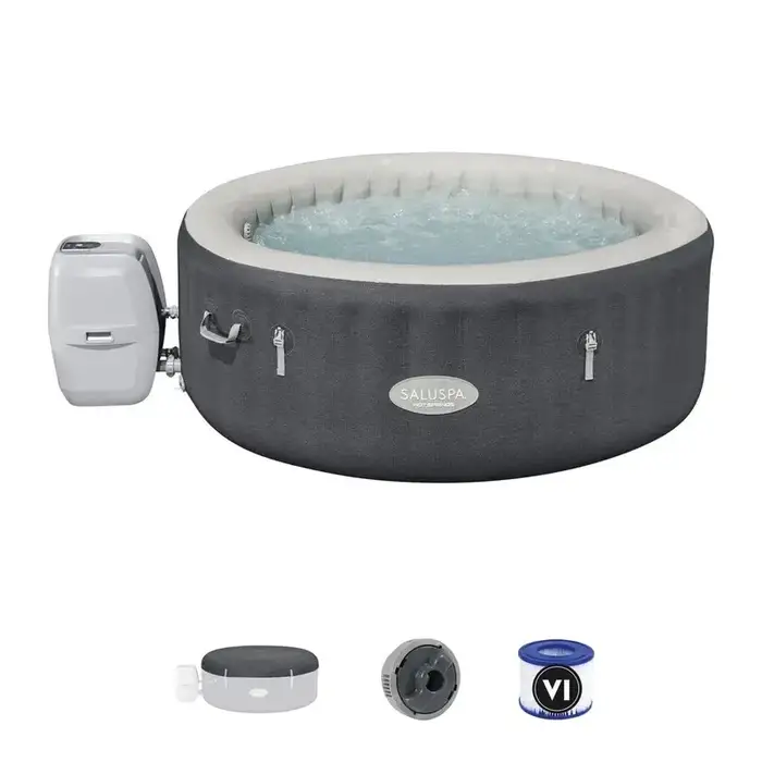 Bestway SaluSpa Hot Springs Energy Efficient Smart AirJet 2-4 Person Inflatable Round Hot Tub Spa