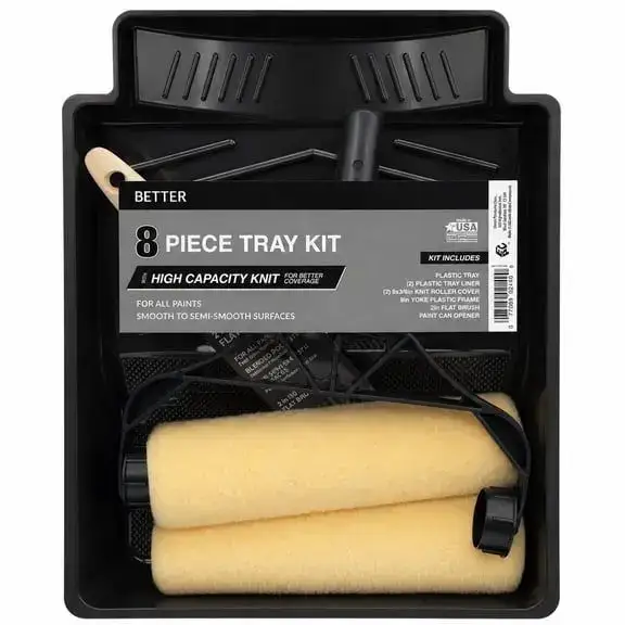 BETTER 8-Piece High Density Knit Paint Tray Kit