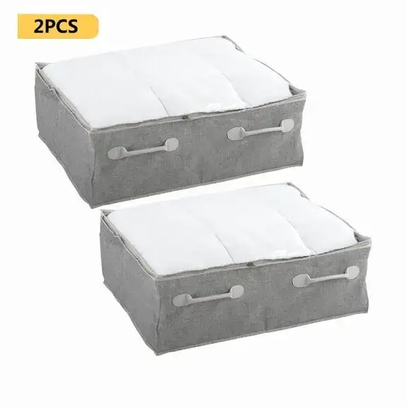 Better Homes & Gardens 2-Piece Underbed Zippered Storage Bin Set, 26 x 21
