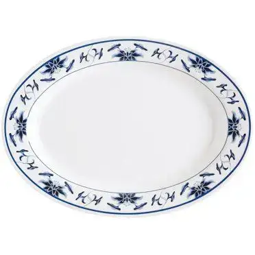 Better Homes & Gardens Edith Vine Floral Stoneware 16 in Oval Serving Platter
