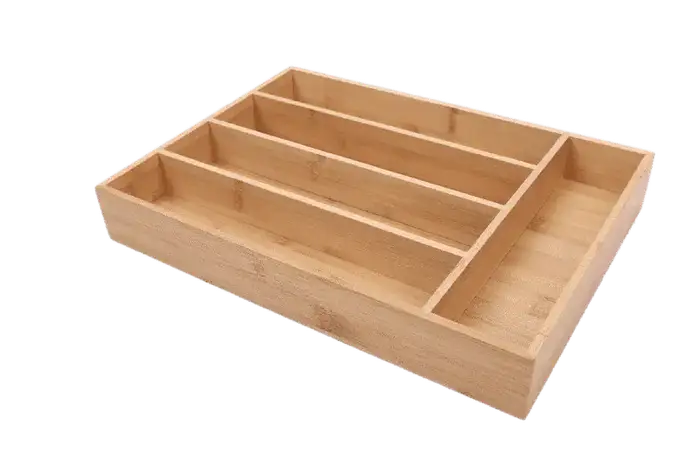 Better Homes & Gardens Natural Bamboo Expandable Silverware Organizer, 13.98 x 10.04-15.35 x 1.97 inches