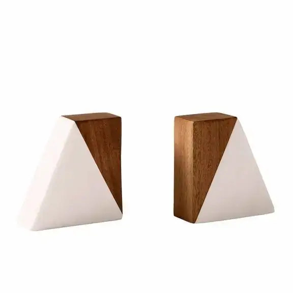 Better Homes & Gardens Wood and Marble Bookends
