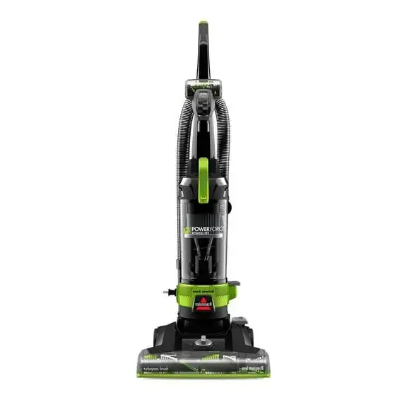 BISSELL PowerForce Helix Turbo Rewind Pet, Upright Vacuum, Pet Friendly, Automatic Cord Rewind, Powerful Pet Hair Pickup, Extra-Wide Cleaning Path, 3333, Black & Green