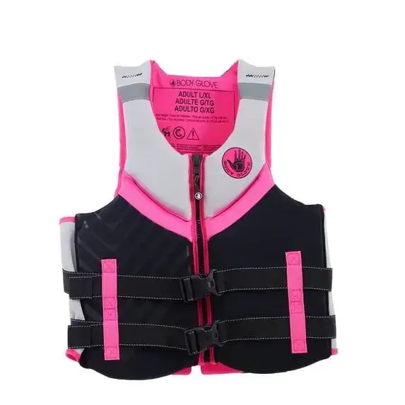 Body Glove Women's Adult Neoprene PFD Life Jacket and Vest, Dual Size L/XL, Pink (2 pack)