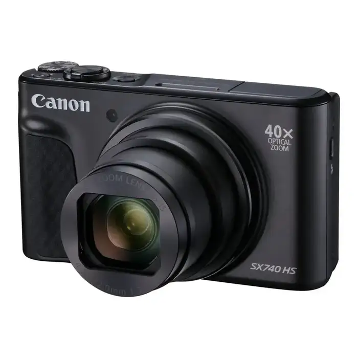 Canon PowerShot SX740 HS Digital Camera, 20.3 Megapixel CMOS Sensor, 40x Optical Zoom, 4K Video, Compact, Black