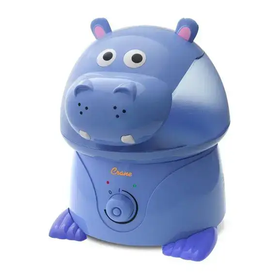 Crane Adorable 1 Gallon Ultrasonic Cool Mist Humidifier, Hippo, EE-8245