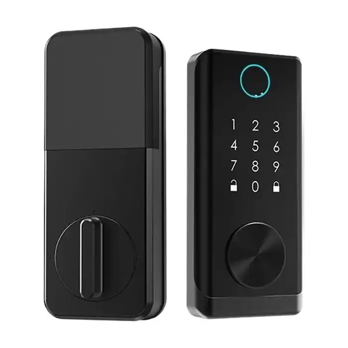 DESLOC A100F Fingerprint Keyless Entry Deadbolt Lock, Keypad Smart Door Lock for Front Door, Auto-Lock, Emergency USB-C Power Port, Easy Installation