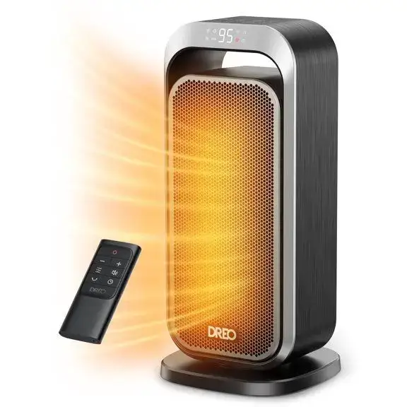 DREO Space Heater for Inside, 1500W, Dual-DC Motor, PTC Ceramic, ECO Mode, 12H Timer, 20"