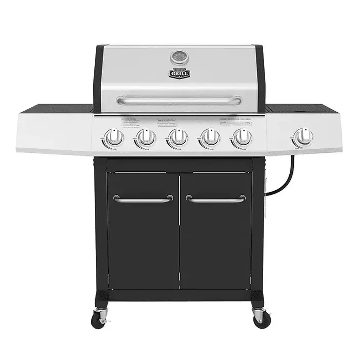 Expert Grill 5-Burner Propane Gas Grill with Side Burner, Stainless Steel