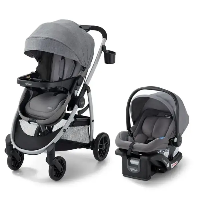 Graco Modes Pramette 3-in-1 Travel System, Lilac Mod, Pink