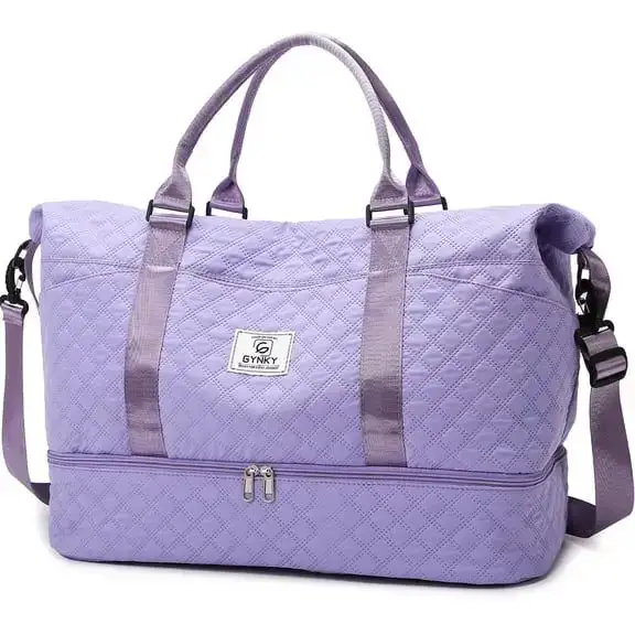 Gynky Travel Duffle Bag Weekender with Shoe Compartment