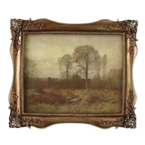 Home Decor Collection Ornate Gold Framed Fall Landscape Canvas Wall Art