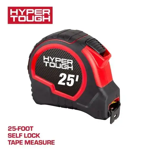 Hyper Tough 25ft. Self Lock Steel Tape Measure