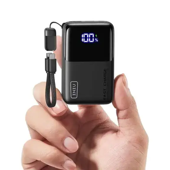 INIU Power Bank, 10,000 mAh, 45W Fast Charging, USB-C Cable
