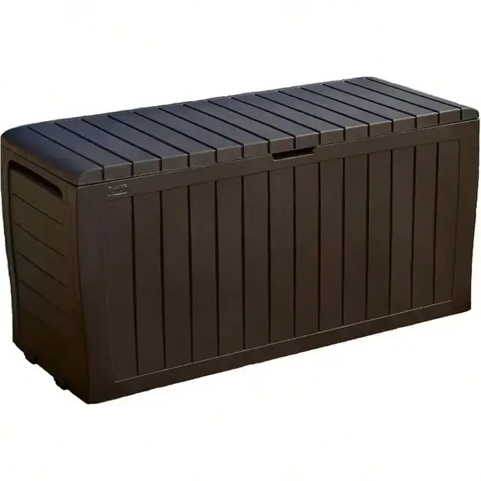 Keter Arden 71 Gallon Durable Resin Outdoor Deck Box Storage Organization, Brown