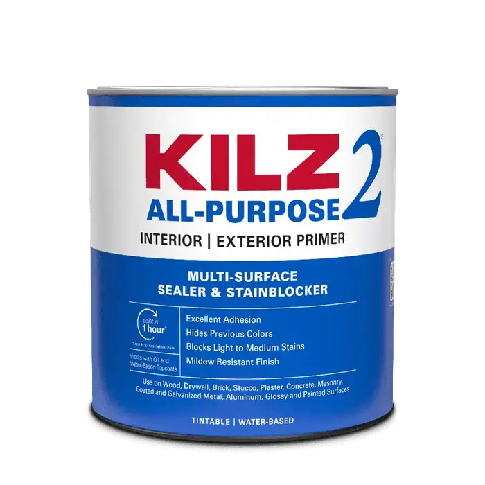 KILZ 2 All-Purpose Interior/Exterior Water-Based Stainblocking Primer, 3.5 Gallon