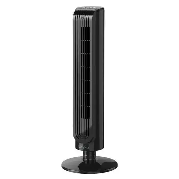 Lasko 32" Oscillating 3-Speed Tower Fan with Remote Control, Black, T32200