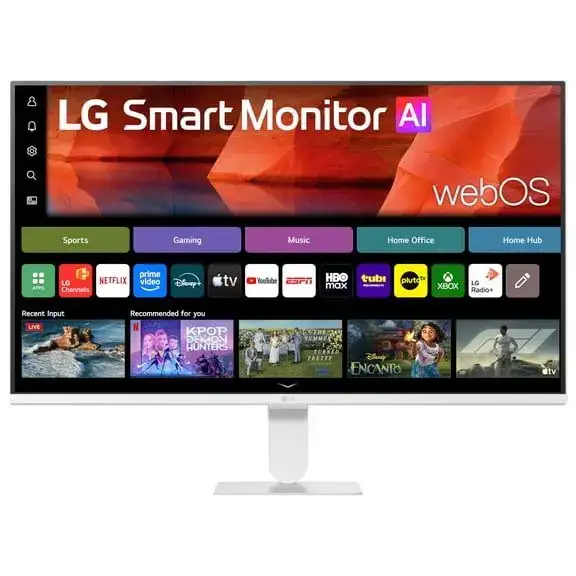 LG 27 inch FHD IPS Smart Monitor with webOS 100Hz, White