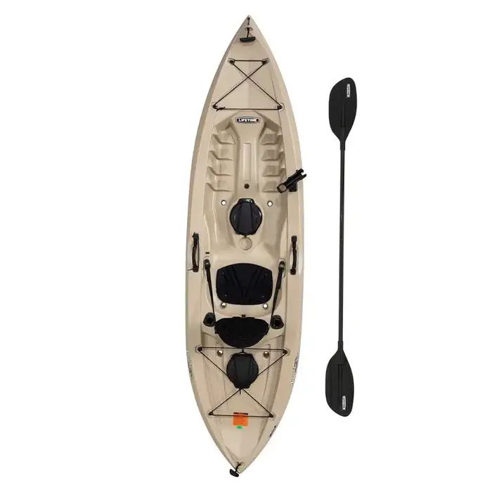 Lifetime Tamarack Angler 10 ft Sit-On-Top Fishing Kayak with Paddle, Tan (90508)