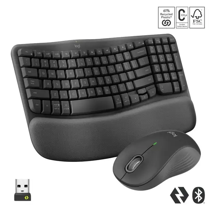 Logitech Compact Bluetooth Keyboard & Mouse Combo, Fast & Easy Connectivity, Blue/Gray, Walmart Exclusive
