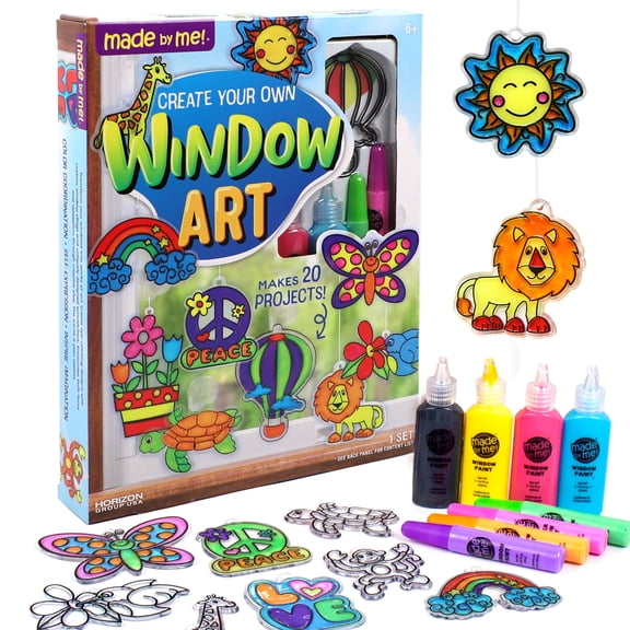 Made By Me Create Your Own Multicolor Window Art Craft Kit for Kids Ages 6+
