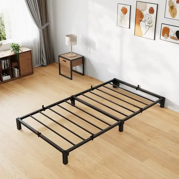 Mainstays Adjustable Metal Bed Frame, Twin/Full/Queen, 7-Inch Height, Black