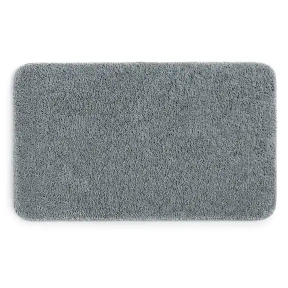 Mainstays Basic Polyester Bath Rug, Grey, 24 in x 40 in