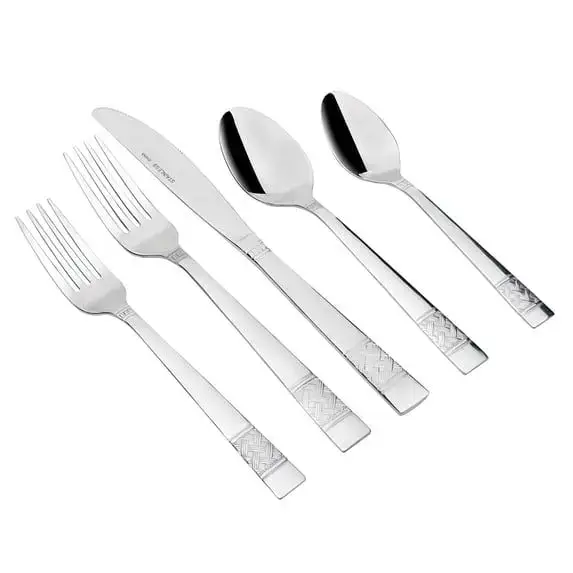 Mainstays Flatware Set, 20-Piece Stainless Steel, Pierremont (Service for 4)