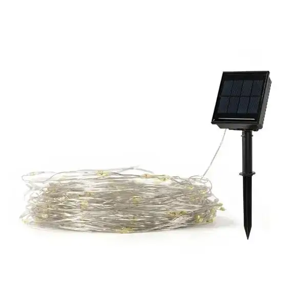Mainstays Solar Power 200-Count Warm White Fairy LED String Lights