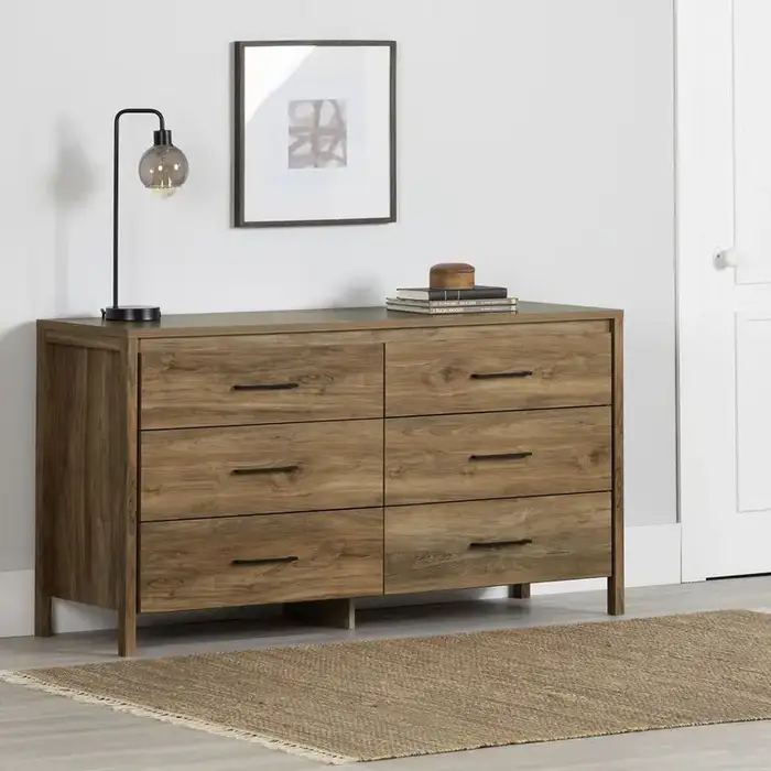 Mainstays Traditional Refined 6-Drawer Dresser, Canyon Walnut Finish