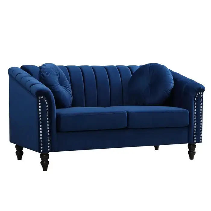 Mainstays Westley Swoop Arm Sofa, 74 In, Blue Cove