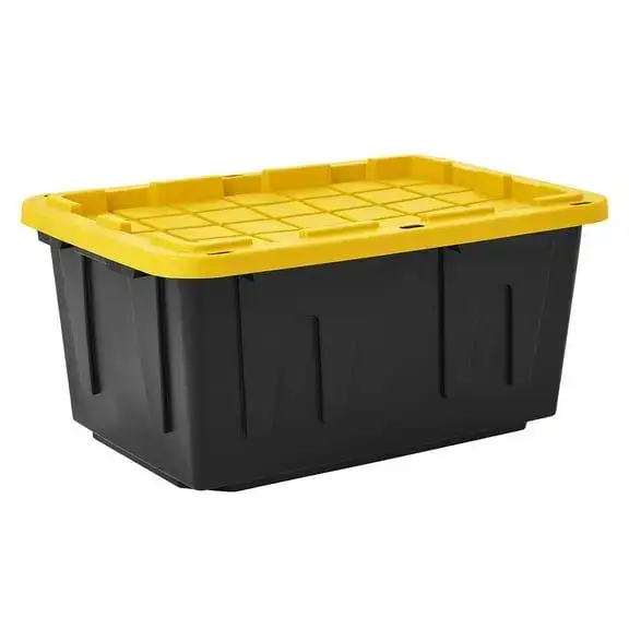 Member's Mark 27 Gallon Heavy-Duty Black and Yellow Storage Tote