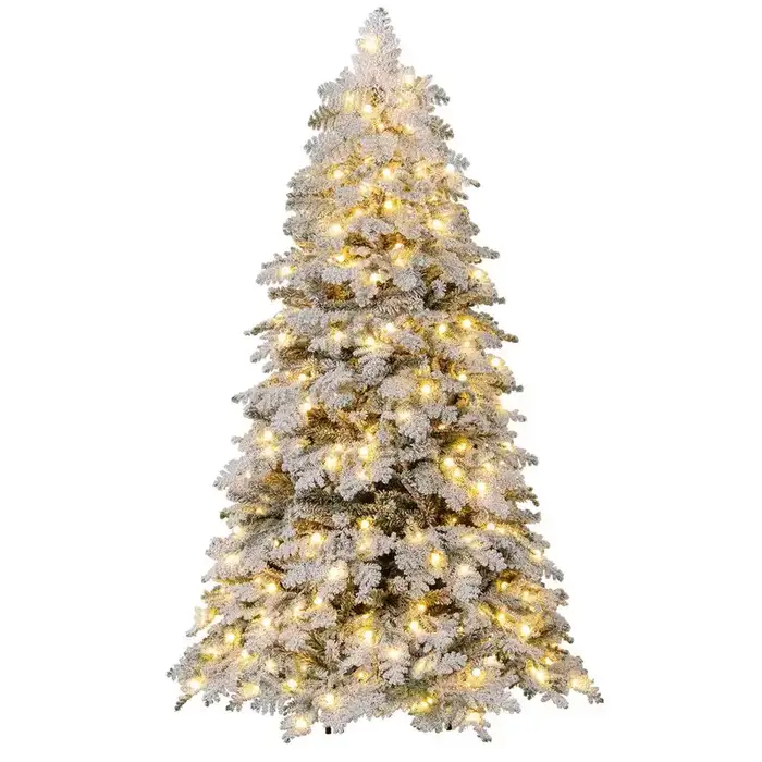 Member's Mark 7.5' Flocked Silverthorn Pre-Lit Christmas Tree