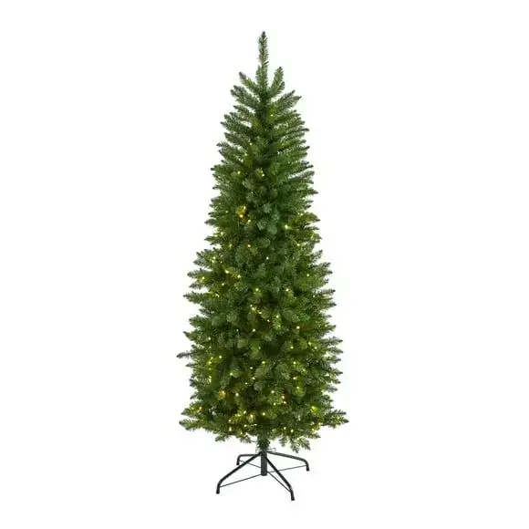 Member's Mark 7' Slim Linden Fir Pre-Lit Christmas Tree