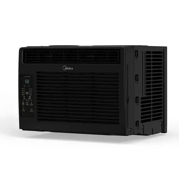 Midea 6,000 BTU 115V Window Air Conditioner with Comfort Sense Remote, up to 250 Sq ft, Black, MAW06R1WBL-T