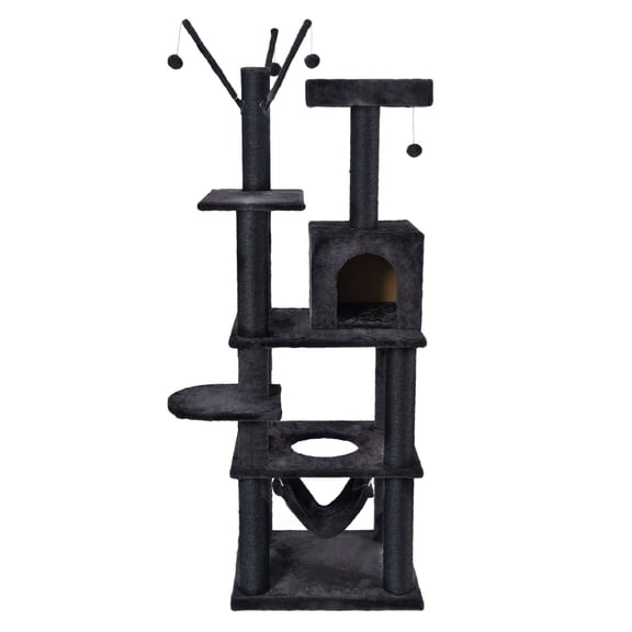 Multi-Functional Cat Tower, 73.6 in, Dark Grey