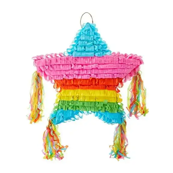 Multicolor Rainbow Star Party Pinata, 20" x 20", Way To Celebrate