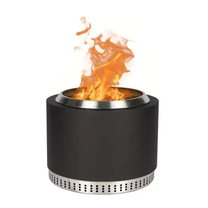 Muskoka Portable 19.5" Stainless Steel Smokeless Wood Burning Camping Fire Pit with Cover