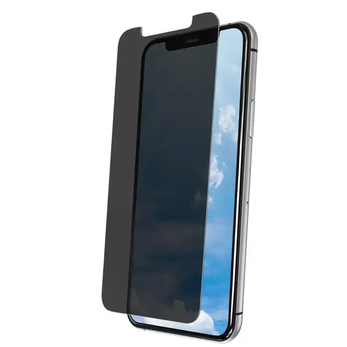 onn Privacy Glass Screen Protector for iPhone 15 Plus, Made with Durable Glass by Corning, with Easy Application Tray