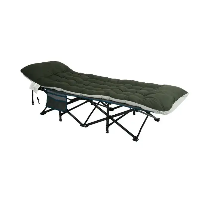 Ozark Trail Extreme Comfort Folding Cot Guest Bed with Built-In Pillow and 2-Sided Padded Comforter