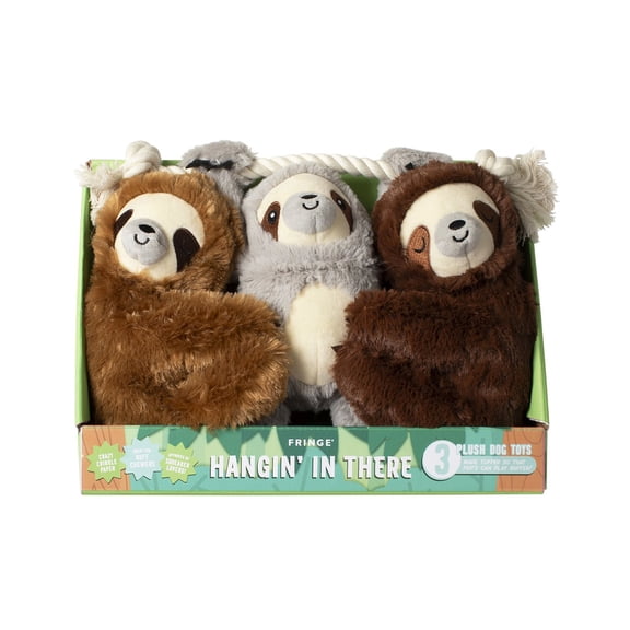 Petshop Hanging' In There Plush Dog Toy, 3 Pack