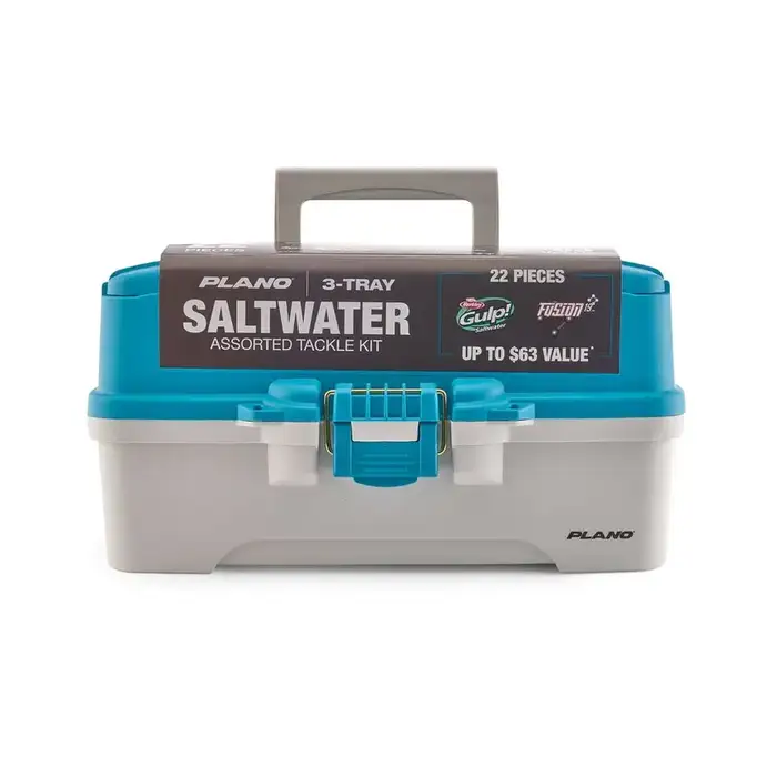 Plano 3 Tray Tackle Box with Berkley Bait Kit