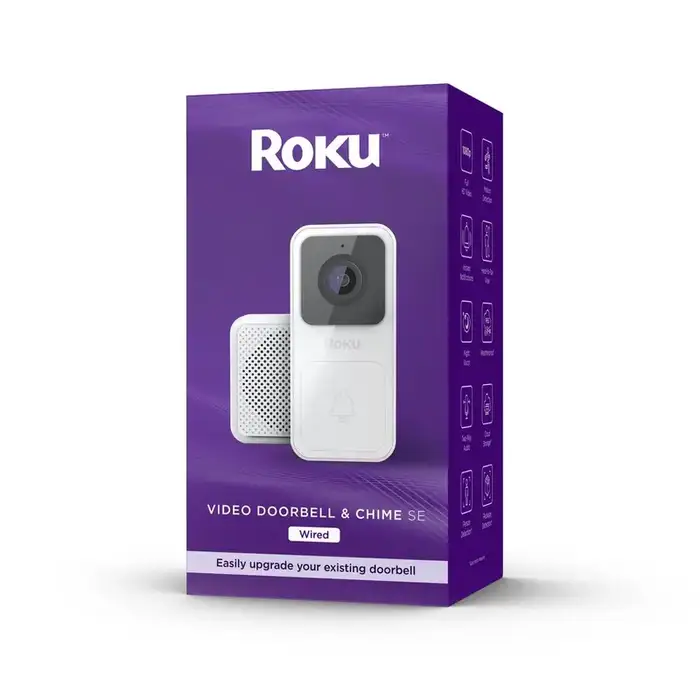 Roku Wire-Free Video Doorbell & Chime SE (1-Pack) with Motion & Sound Detection - Voice Control