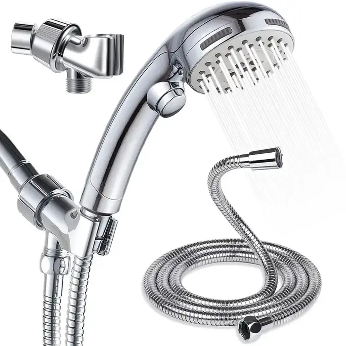 SUPTREE Multifunctional Powerful Handheld Shower Head with High Pressure, Large Panel, Extra Long Hose for Bathroom